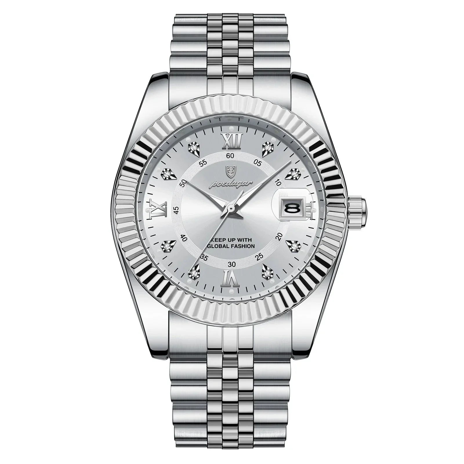 Montre Poedagar Héritage 1968 blanc argent