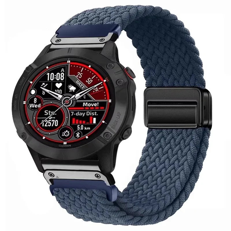 Garmin QuickFit Nylon Strap with Magnetic Buckle – Premium Adjustable Fit