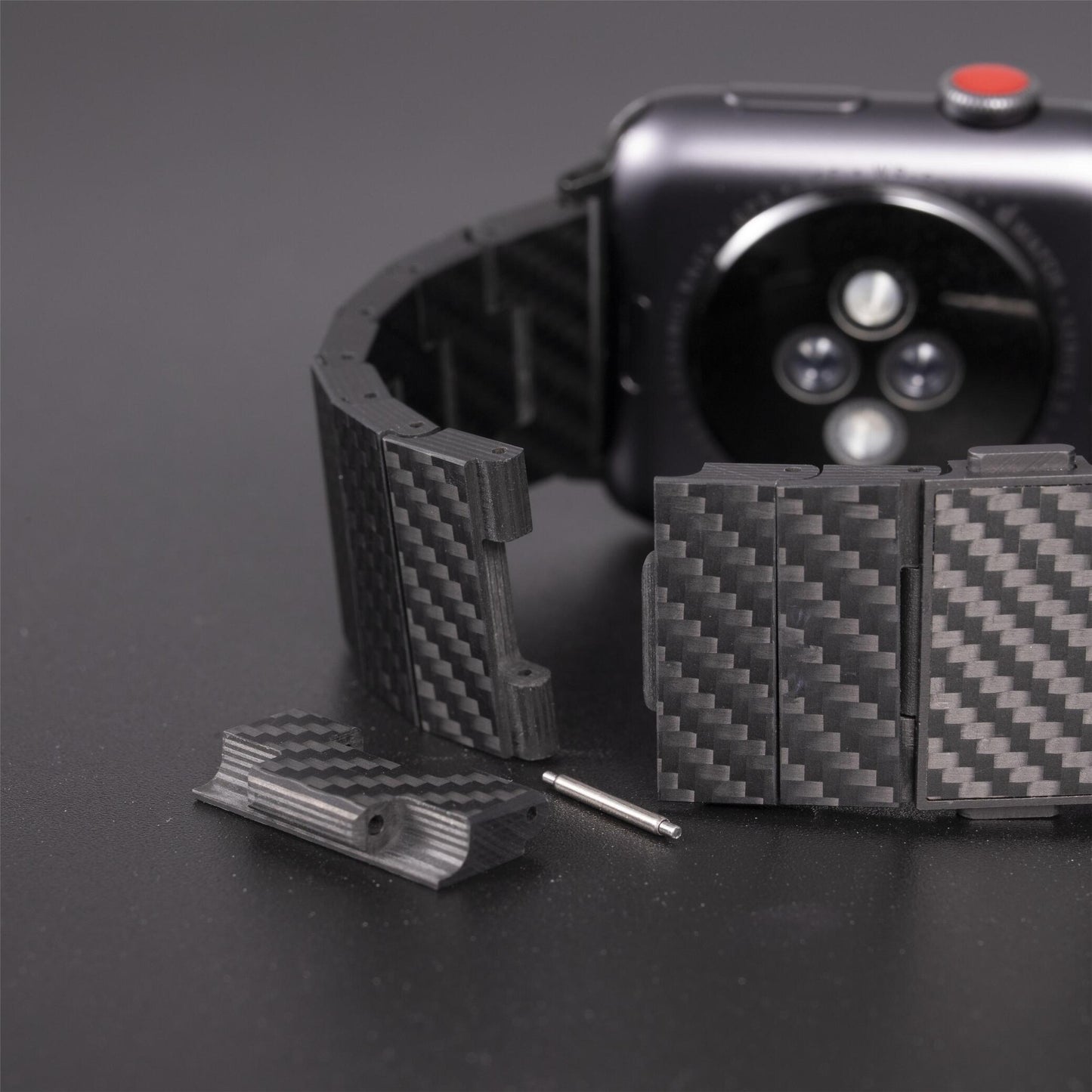 Correa de fibra de carbono prémium para Apple Watch para hombre – Estilo deportivo y refinado