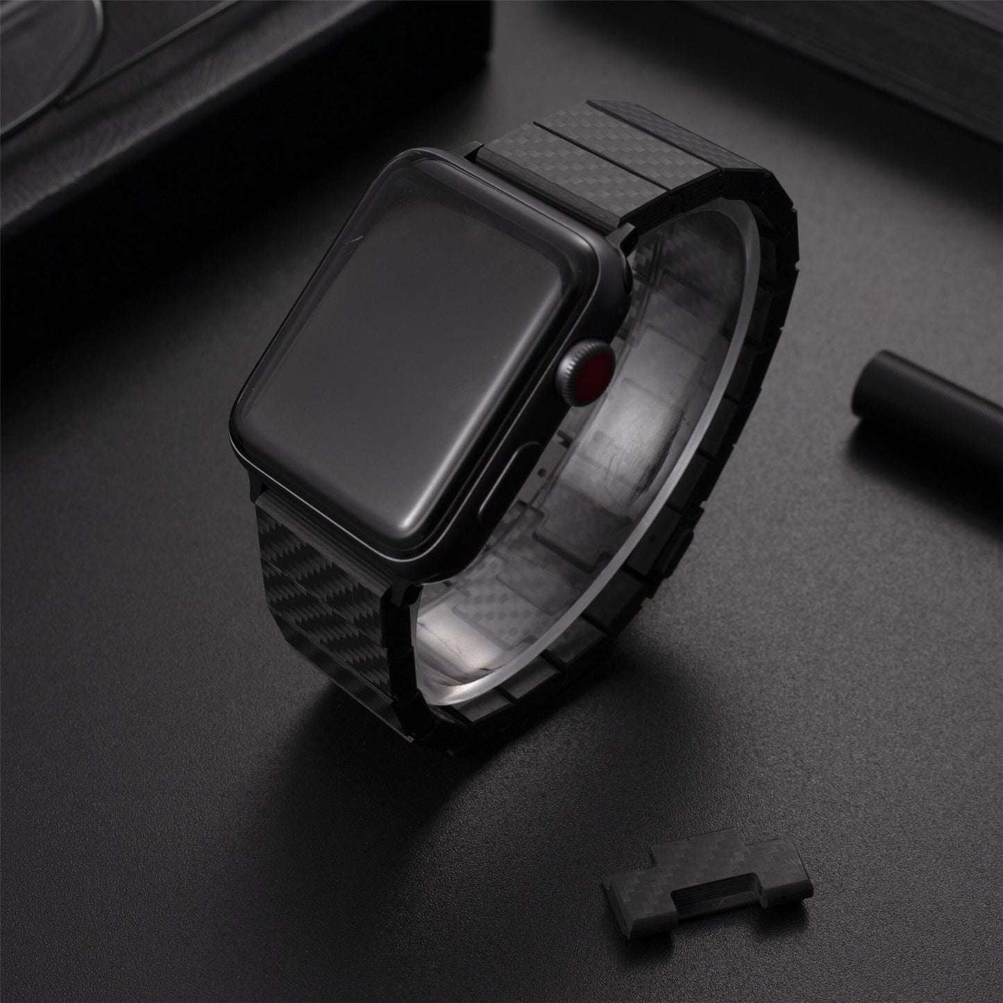Correa de fibra de carbono prémium para Apple Watch para hombre – Estilo deportivo y refinado