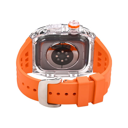 Kit de carcasa protectora para Apple Watch con correa de caucho fluorado – RM V30 Glaciar