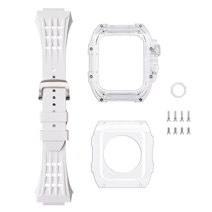 Kit de carcasa protectora para Apple Watch con correa de caucho fluorado – RM V30 Glaciar