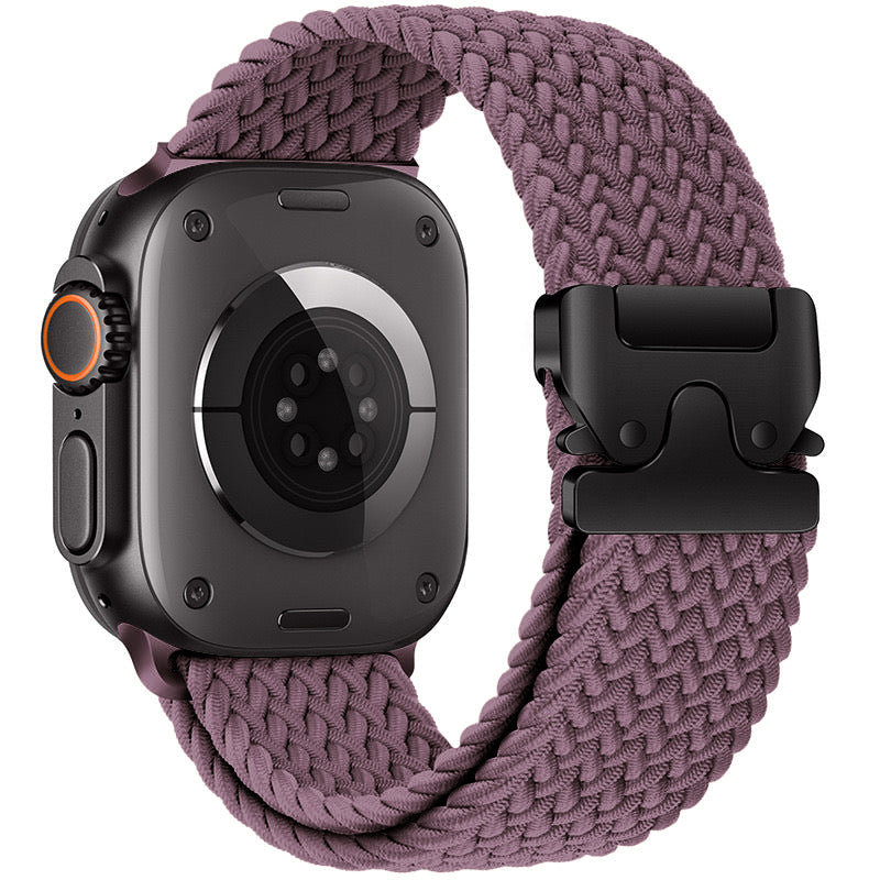 Correa trenzada de nailon para Apple Watch con hebilla de paracaídas