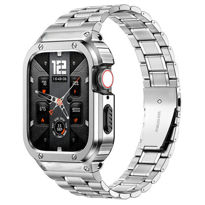 Kit de correa y caja de acero inoxidable para Apple Watch