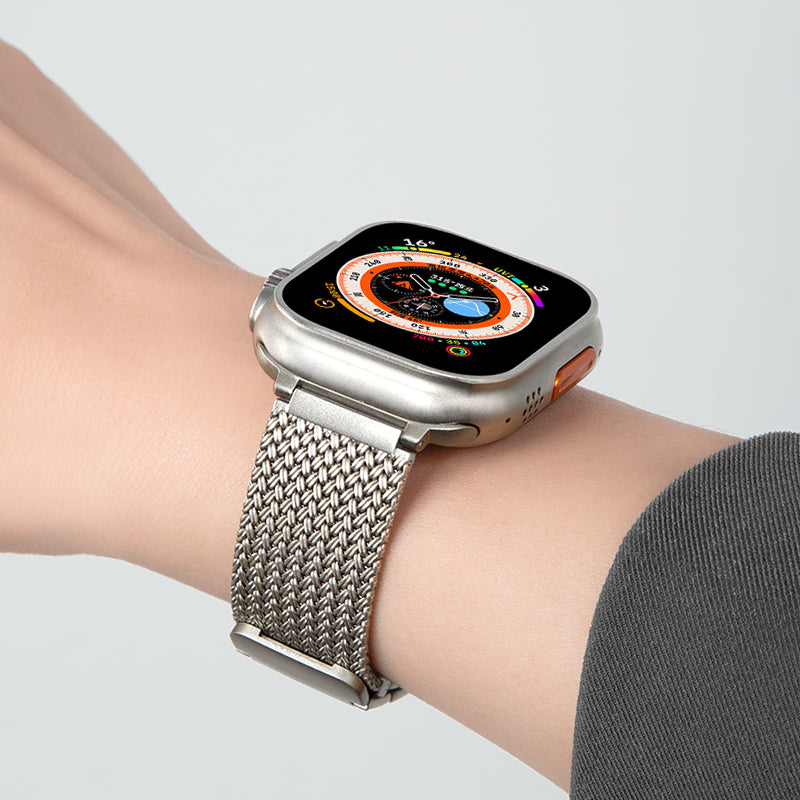 Men’s Magnetic Braided Steel Band for Apple Watch