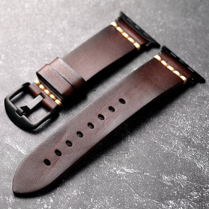 Men’s Apple Watch Leather Strap – Full-Grain Style with Affordable Luxury