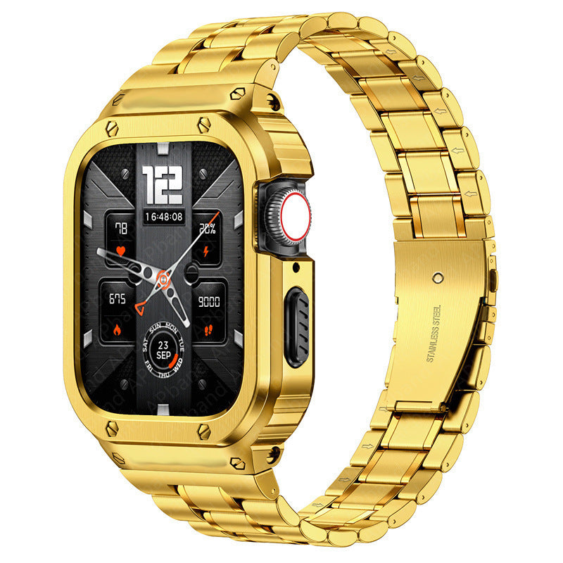 Kit de correa y caja de acero inoxidable para Apple Watch