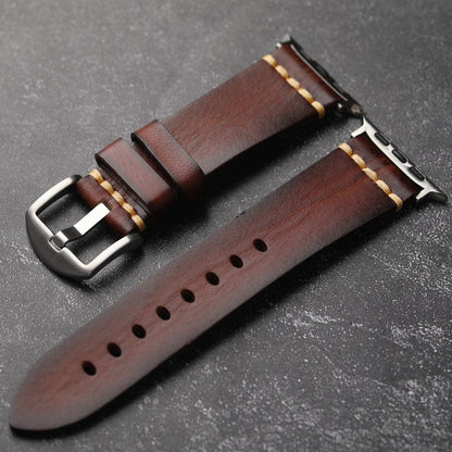 Men’s Apple Watch Leather Strap – Full-Grain Style with Affordable Luxury