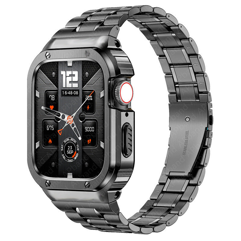 Kit de correa y caja de acero inoxidable para Apple Watch