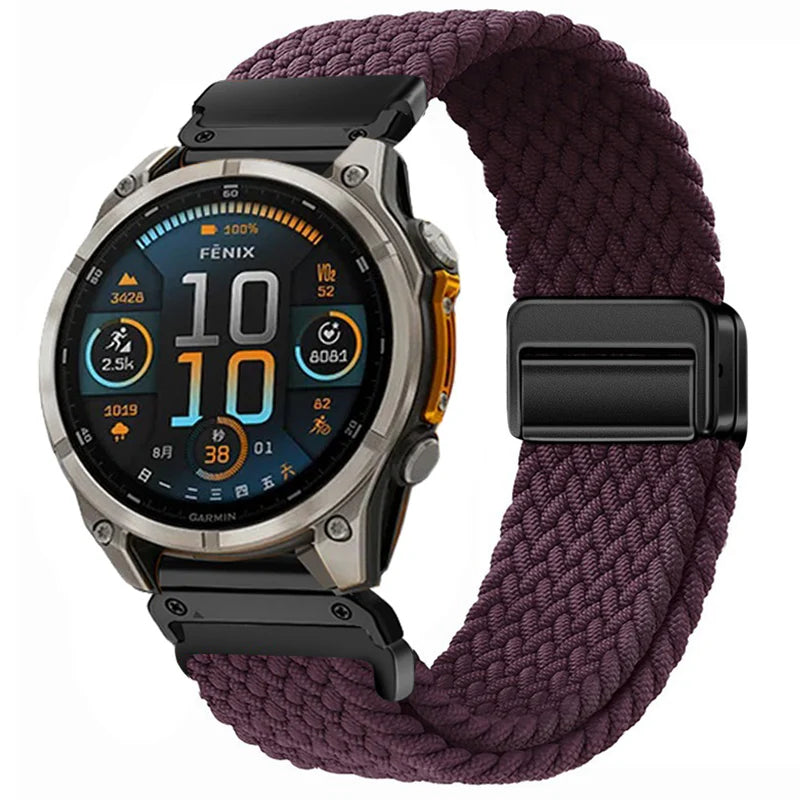 Garmin QuickFit Nylon Strap with Magnetic Buckle – Premium Adjustable Fit