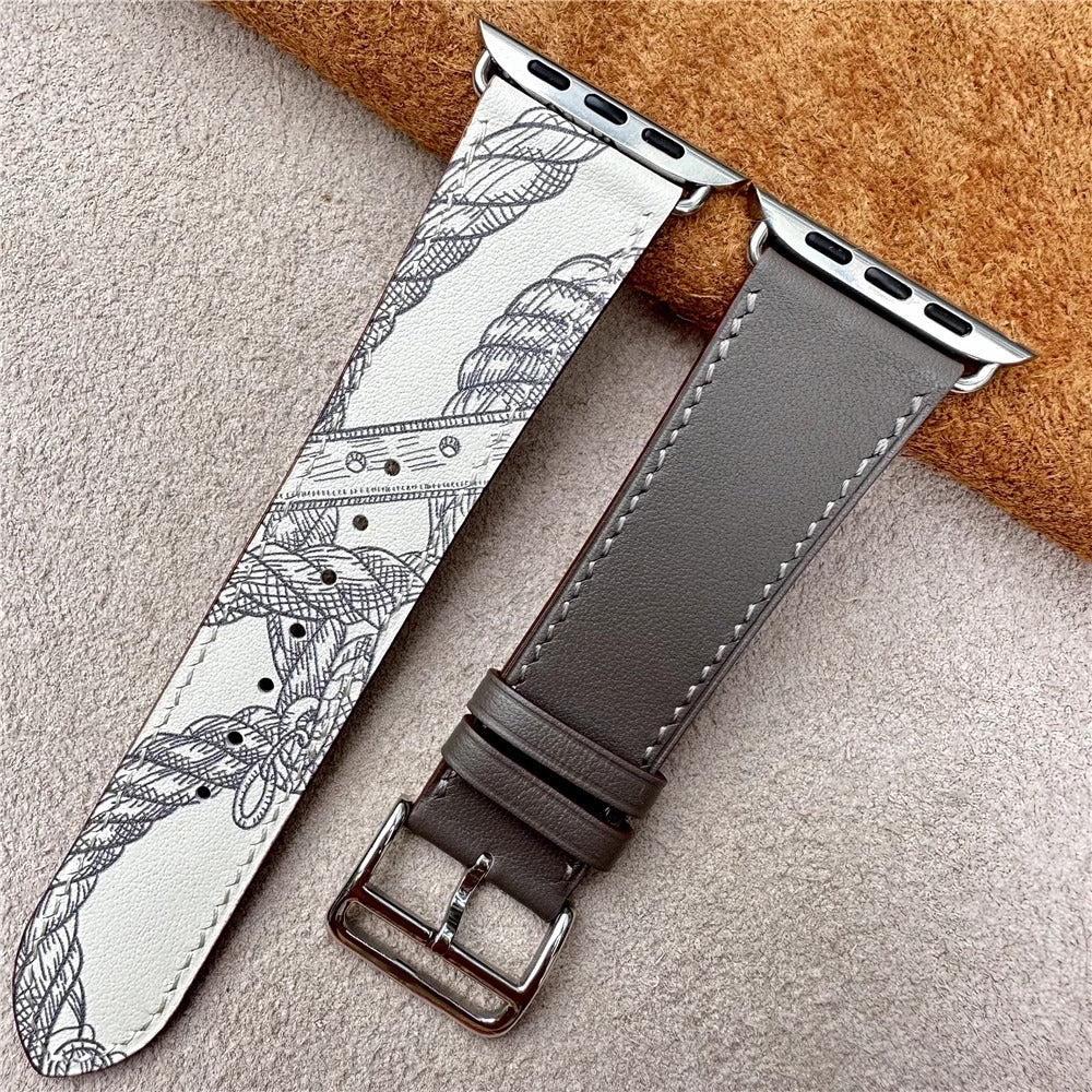Premium Barenia Leather Apple Watch Band – Classic Style and Comfort