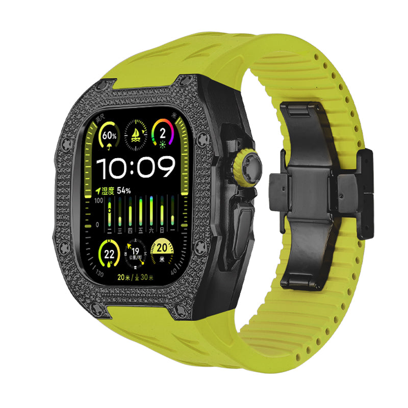 Kit de reacondicionamiento RM7006 de titanio con circonita 5A para Apple Watch Ultra