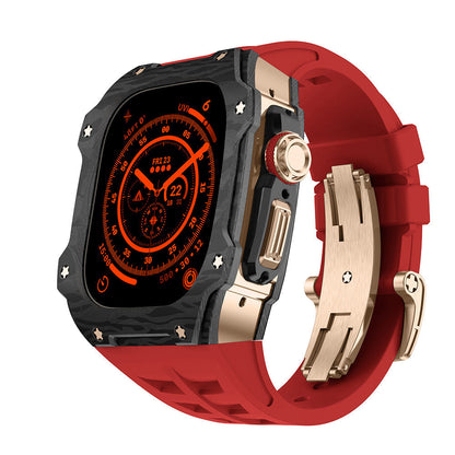 Caja de fibra de carbono para Apple Watch Ultra – RM7015 Edición Titanio