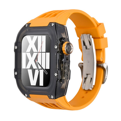 Kit de carcasa protectora para Apple Watch con correa de caucho fluorado – RM V30 Glaciar