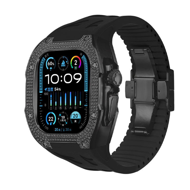 Kit de reacondicionamiento RM7006 de titanio con circonita 5A para Apple Watch Ultra