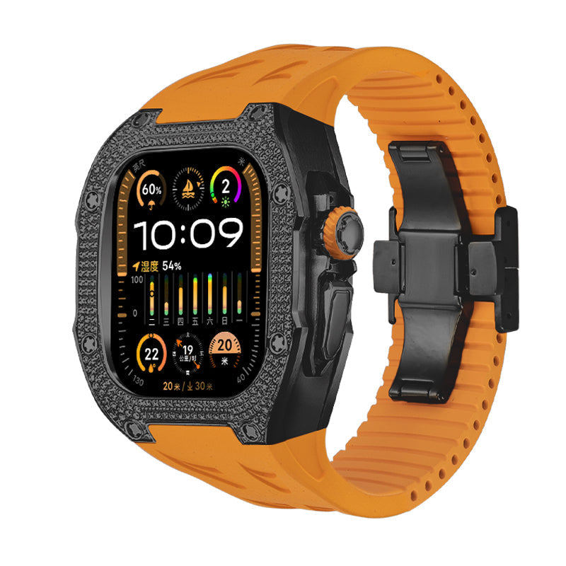 Kit de reacondicionamiento RM7006 de titanio con circonita 5A para Apple Watch Ultra