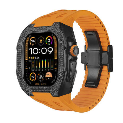 Kit de reacondicionamiento RM7006 de titanio con circonita 5A para Apple Watch Ultra